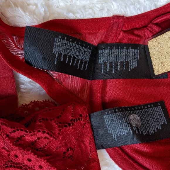 [2/$40] NWOT (34A) - H&M Red Lace Set - Picture 4 of 5